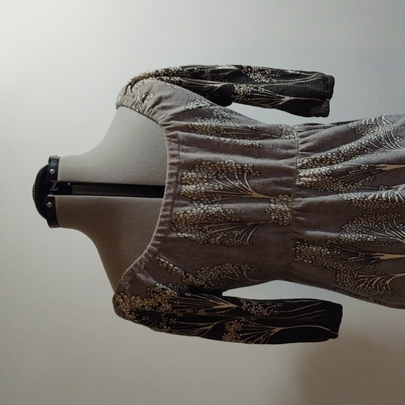 Aryeh Flowering Tree Patterned Babydoll Sweater Dress Sz S - Picture 7 of 9
